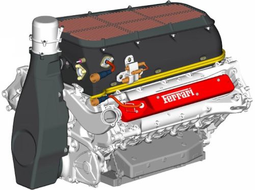 Мотор Ferrari V10 053 развивал 915 л.с при 19 100 об/мин